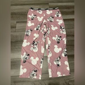Disney Mickey Mouse Woman’s Pajamas - Pink and White Size Large (12-14)